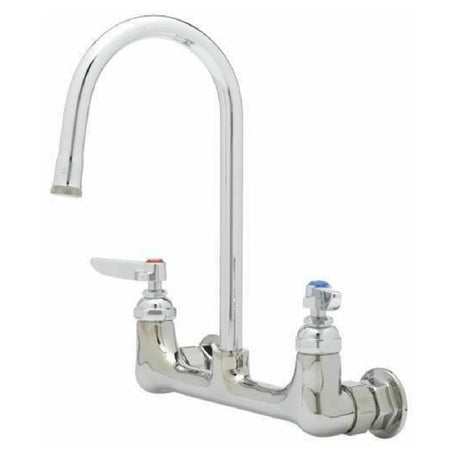 T&S Brass B-0330CR-PRISON Double Pantry Faucet 8" Centers Wall Mount