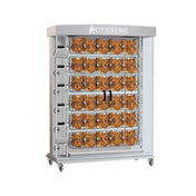 Rotisol FFS1425-6G-SS_LP FauxFlame™ SPATCHCOCK Rotisserie Oven Gas Floor Model