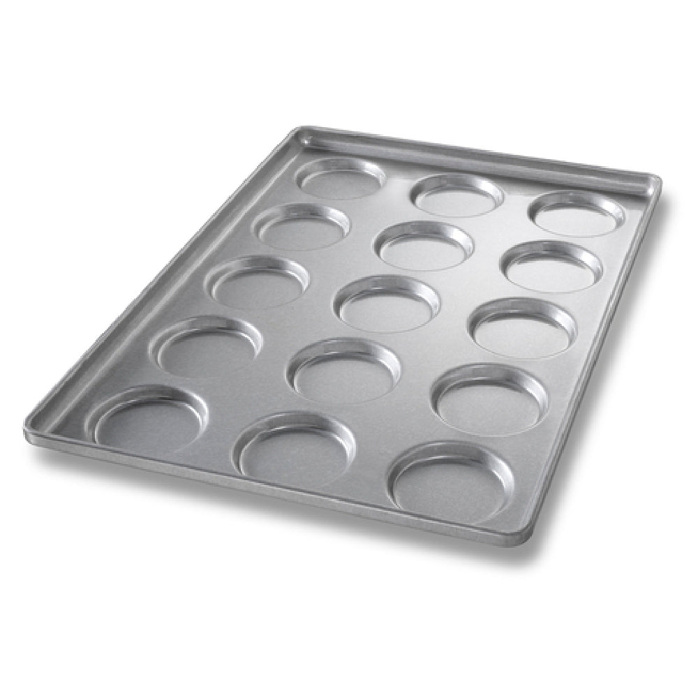 Chicago Metallic 41002 Hamburger Bun Pan 17-3/4" X 25-3/4" X 1-1/2" Overall (15) 4-1/8" Round Compartments