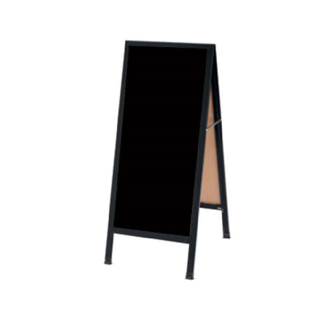 Aarco BA-3BP Sidewalk Markerboard 18"W X 42"H Black Acrylic Board