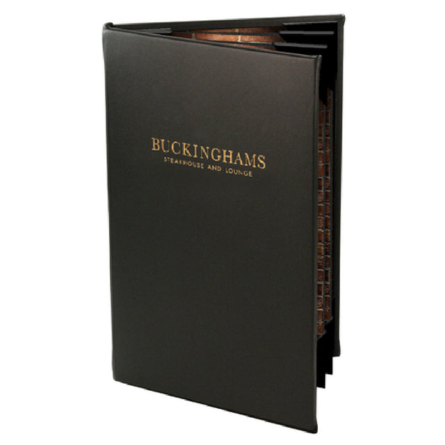 Menu Solutions MAJ60D Menu Cover Holds 8-1/2" X 14" Inserts Quad Panel Booklet With 6 Views