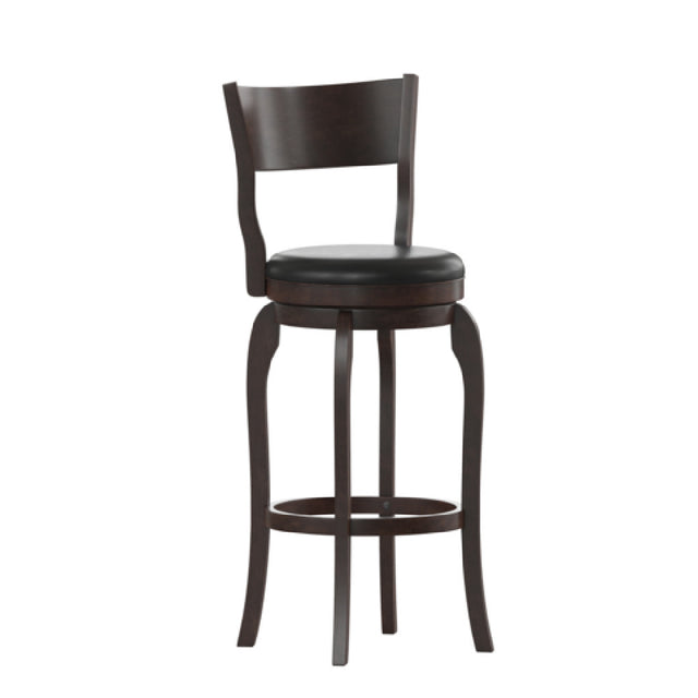 Flash Furniture ES-NT2-29-ESP-GG Nichola Swivel Pub Barstool Open Back Padded LeatherSoft Upholstery