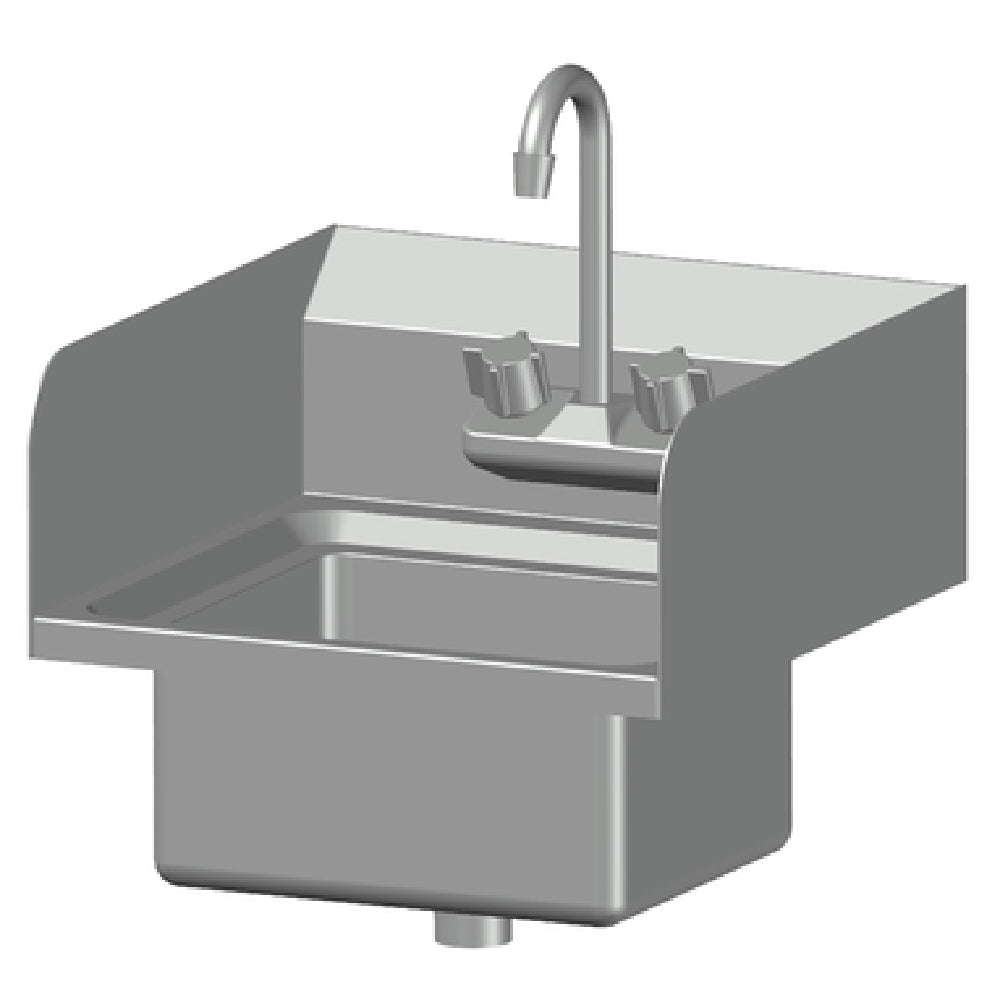 SPG EHS-1RL - Universal Stainless Economy Hand Sink, Wall Mounted, 12" Wide X 10" Front-to-back X 6" Deep