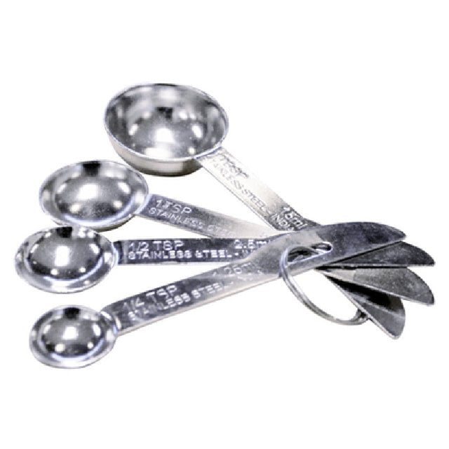 Omcan 44451 (44451) Measuring Spoon Set 4-piece Set Includes: 1/4 Teaspoon