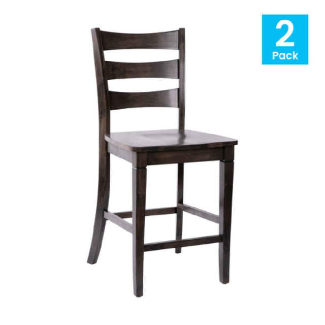 Flash Furniture ES-STBN5-24-GY-2-GG Liesel Bar Stool Counter Height 225 Lb. Weight Capacity