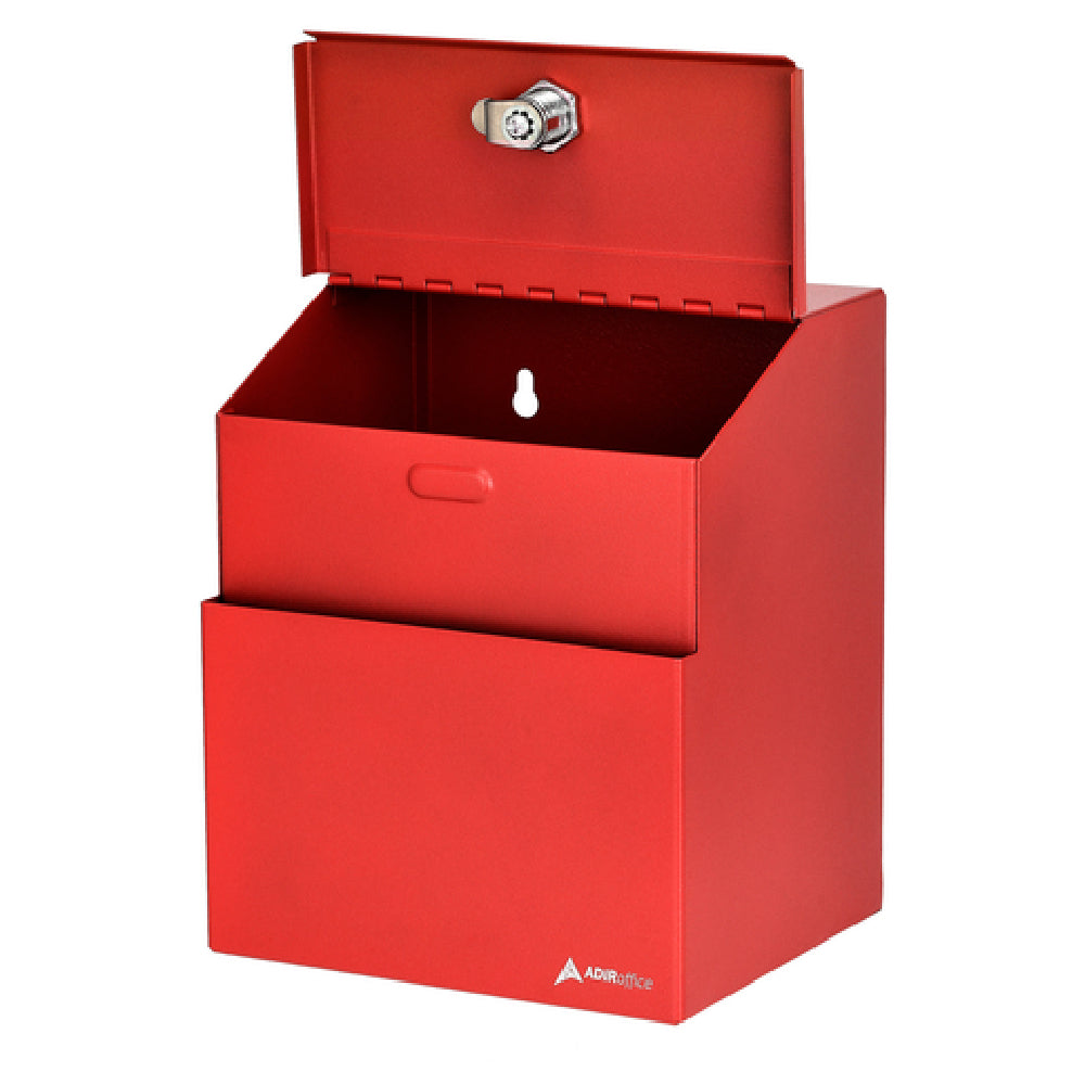 Alpine Industries ADI631-01-RED Suggestion Box 7" X 6" X 8-1/2"H Wall Mountable