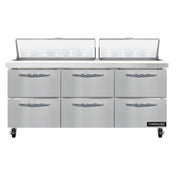 Continental Refrigerator SW72N18-D Sandwich Unit 72"W 20.6 Cu Ft Capacity