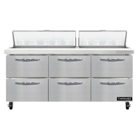 Continental Refrigerator SW72N18-D Sandwich Unit 72"W 20.6 Cu Ft Capacity