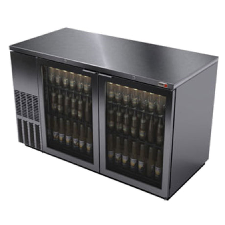 Fagor Refrigeration FBB-59GS-N 19072181 Refrigerated Back Bar Cooler (2) Glass Doors With Aluminum Frames