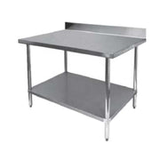 GSW USA WT-EB2460 Economy Work Table 60"W X 24"D X 35"H 16/430 Stainless Steel Top With 1-1/2"H Rear Up-turn