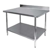 GSW USA WT-PB3018W Premium Work Table 18"W X 30"D X 35"H 16 Gauge Stainless Steel Sound Deadened Top With 4" Backsplash