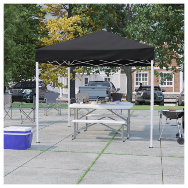 Flash Furniture JJ-GZ88-BK-GG Pop-up Canopy Tent 8' X 8' Carry Bag