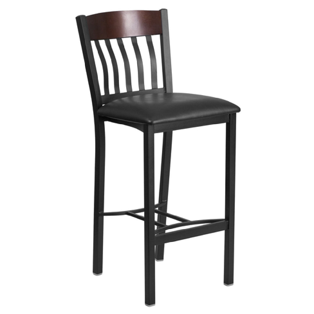 Flash Furniture XU-DG-60618B-WAL-BLKV-GG Hercules Eclipse Series Restaurant Bar Stool