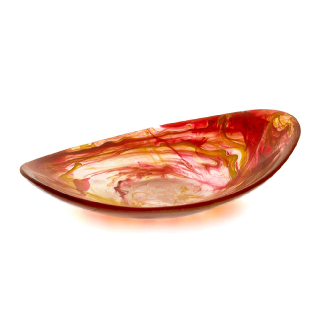 Bon Chef 59025-SCARLET Shallow Oval Resin Bowl 5.5" X 3.5" X 1" Lead Free