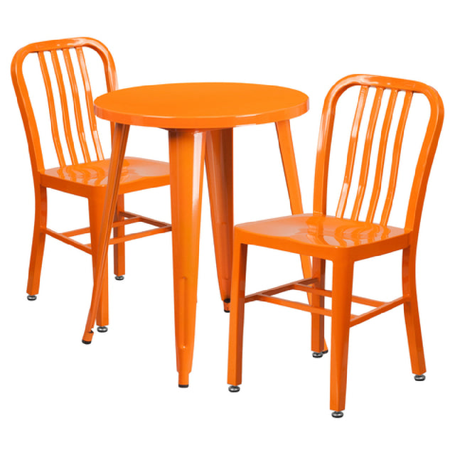 Flash Furniture CH-51080TH-2-18VRT-OR-GG Table And Chair Set Includes (1) 24" Dia. X 29"H Table