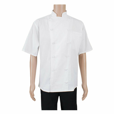 John Ritzenthaler Company RZSSWHSM Ritz® Kitchen Wears™ Chef's Coat 10-button Short Sleeve