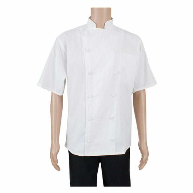 John Ritzenthaler Company RZSSWH2X Ritz® Kitchen Wears™ Chef's Coat 10-button Short Sleeve