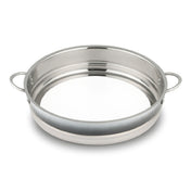 Bon Chef 72032-BL-OM-S Country French Ombre Pot W/Out Cover 14 3/4" Dia X 3 3/8" Bottomless Shadow Gray