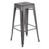 Flash Furniture ET-BT3503-30-SIL-GG Bar Stool 500 Lb. Weight Capacity Backless