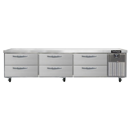 Continental Refrigerator D108GN Refrigerator Griddle Stand Three-section (6) Drawers Six Drawers Accommodates (2) 12" X 20" X 6"