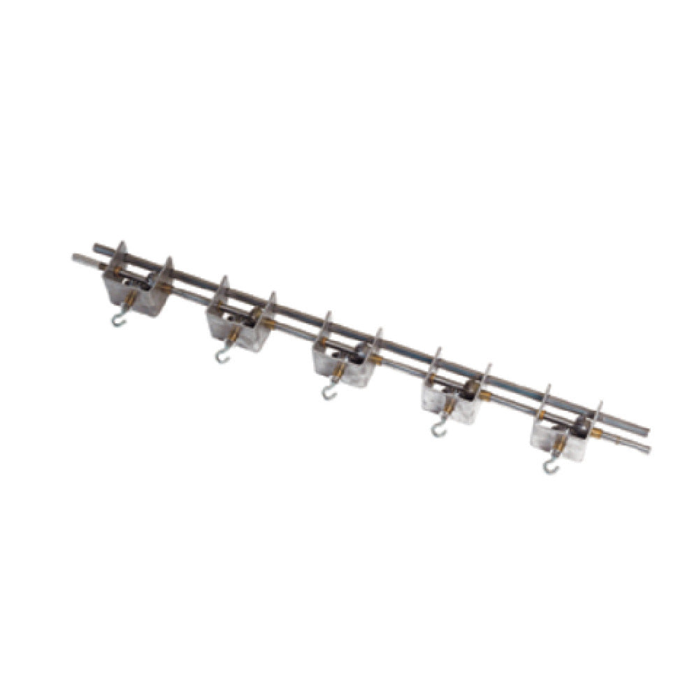 Rotisol FI1375-C Complete Vertical Spit System Bar For Grand Flame 1375 Including (2) Brackets Necessary To Install The System