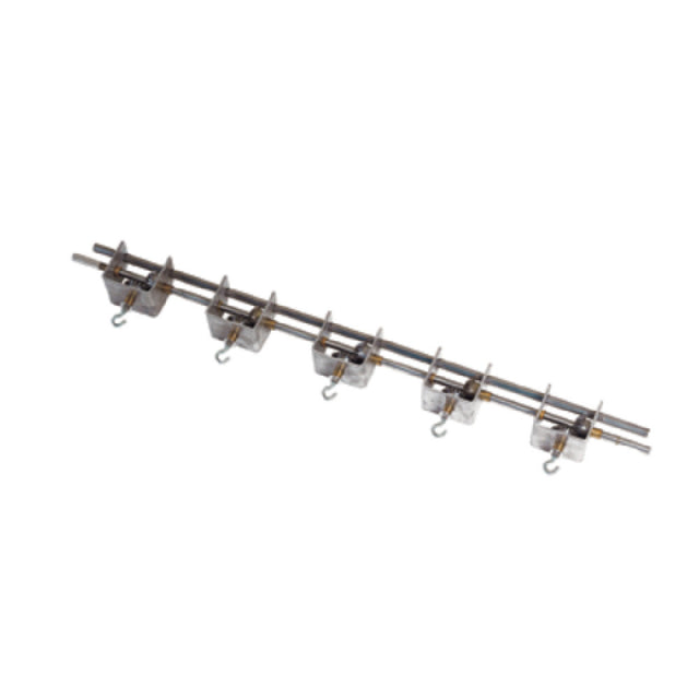 Rotisol FI1375-C Complete Vertical Spit System Bar For Grand Flame 1375 Including (2) Brackets Necessary To Install The System