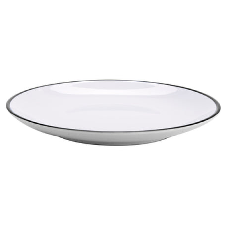 GET Enterprises CS-900-W/BK Settlement Bistro™ Enamelware Dinner Plate 9" Round