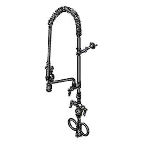 T&S Brass B-0113-12-CR-BC EasyInstall Pre-Rinse Unit Single Hole Deck Mount 44" Flexible Stainless Steel Hose