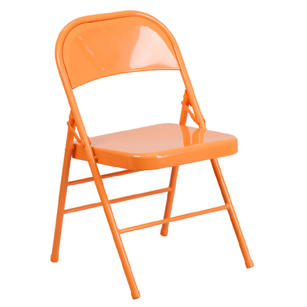 Flash Furniture HF3-ORANGE-GG Hercules Colorburst Series Folding Chair 300 Lb. Weight Capacity