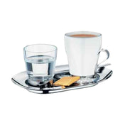 Bauscher Hepp 55.0043.6040 - Double Espresso Set, Includes: (6) 7-1/2" X 4-3/4" 18/10 Stainless Steel Serving Trays