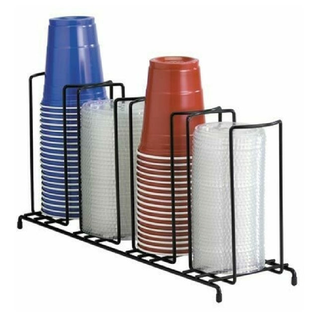 Dispense Rite WR-4 Lid/Cup Organizer Wire Rack 4 Section: (4) 4-1/8"