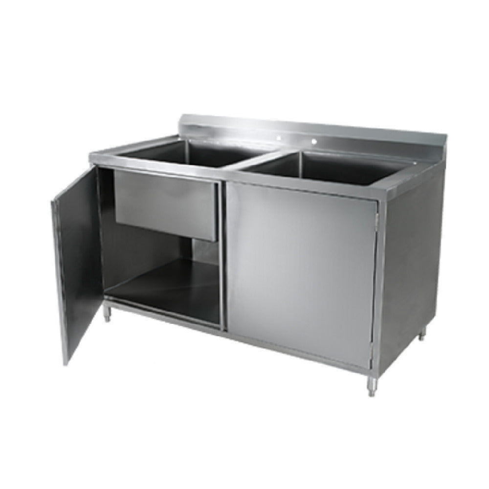 Klinger's Trading CAB3060 Sink Two Compartment Cabinet Base With Hinged Doors