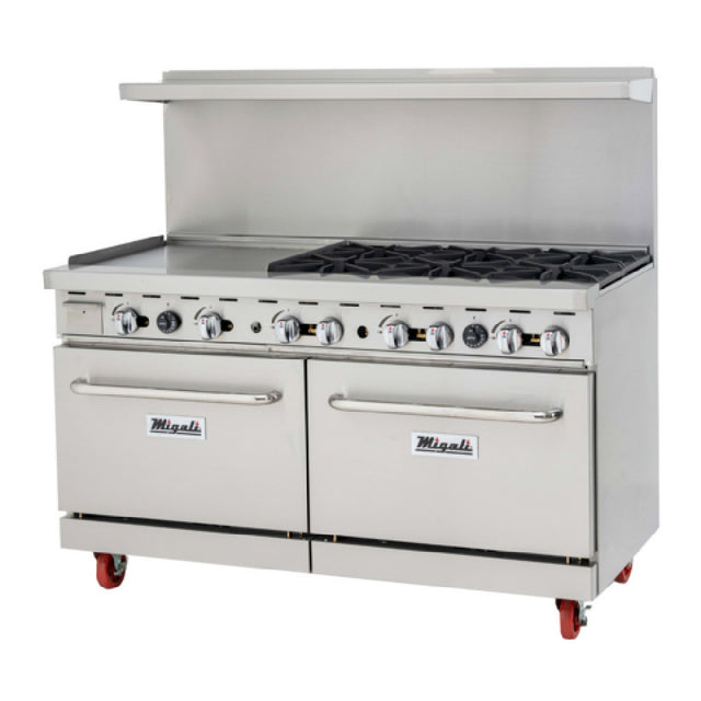 Migali Industries C-RO6B-24GL-NG Competitor Series® Range With Griddle Natural Gas 60” W