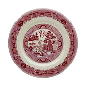 Cameo China 688-71 Pink Willow Rim Plate 7-1/4" Dia. X 7/8"H (18.5 Cm X 2.1 Cm)