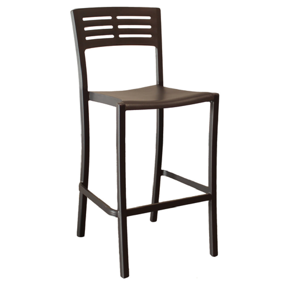 Grosfillex US638017 Vogue Stacking Barstool Armless Indoor/outdoor Use