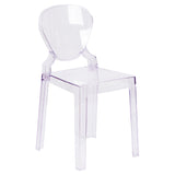 Flash Furniture OW-TEARBACK-18-GG Ghost Chair 330 Lb. Weight Capacity Tear Back