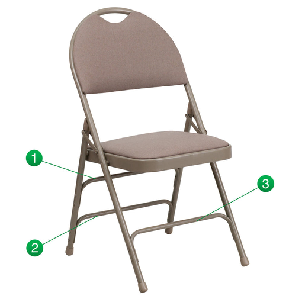 Flash Furniture HA-MC705AF-3-BGE-GG Hercules Series Extra Large Ultra-Premium Folding Chair