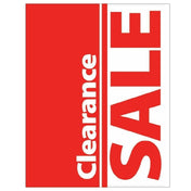 Hubert 52086 - Promotional Sign, "Clearance Sale" Imprinted, 11"L X 14"H
