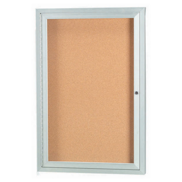 Aarco DCC2418R Aluminum Bulletin Board 18"W X 24"H Enclosed