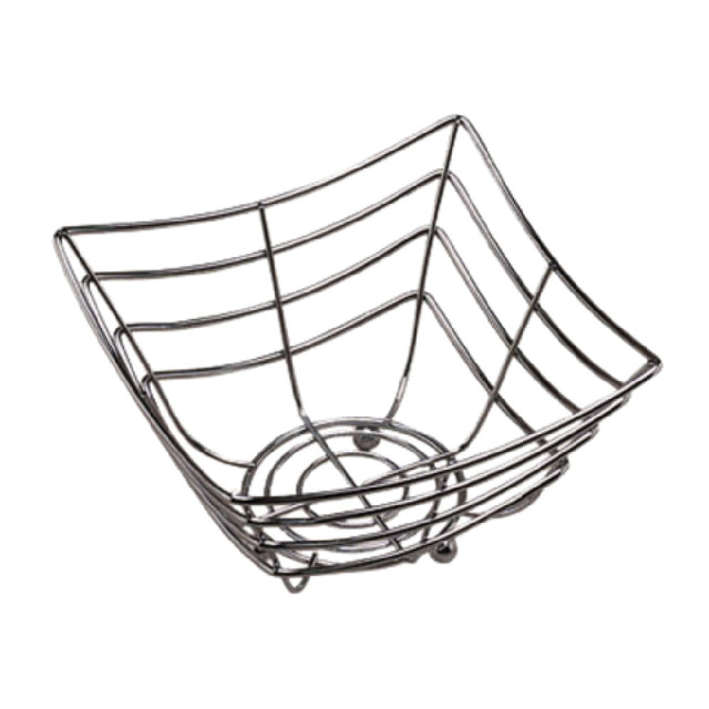 American Metalcraft SCB480 Space/Time Continuum Basket 8-1/4" Sq. X 4-1/2"H Web Pattern