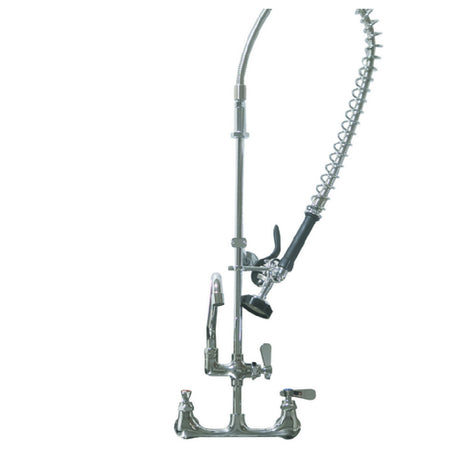 Hubert 118421 - Kratos Pre-Rinse Faucet With 8" Centers & 14" Add-On Faucet, Wall-mount