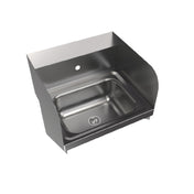 BK Resources BKHS-W-1410-1-SSB Hand Sink 14”W X 10”D Wall Mount With Side Splash