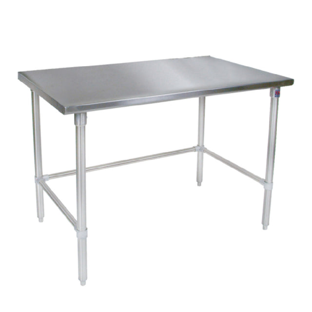 John Boos ST4-24108GBK Work Table 108"W X 24"D 14/300 Stainless Steel Flat Top