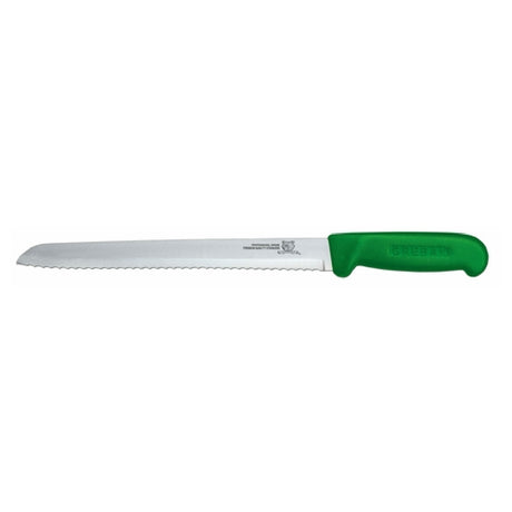 Omcan 12617 (12617) Slicing Knife 8" Narrow Blade Polypropylene Green Handle