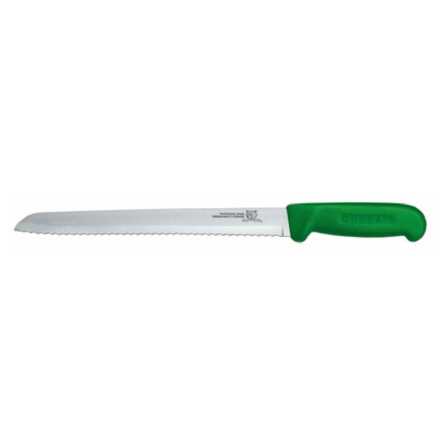 Omcan 12617 (12617) Slicing Knife 8" Narrow Blade Polypropylene Green Handle