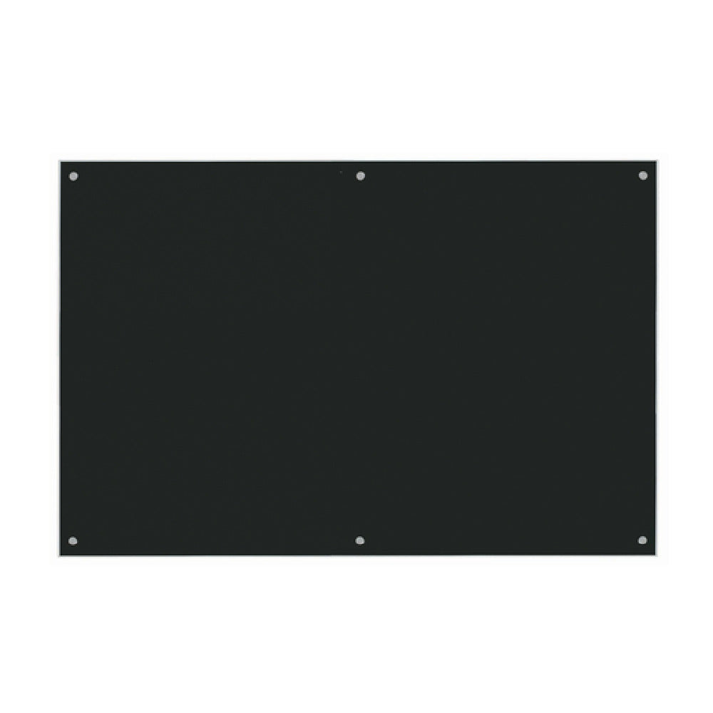 Aarco 6BKGB4872NT Glass Markerboard 48" X 72" Includes Classic Satin Finish Mounting Stand-offs