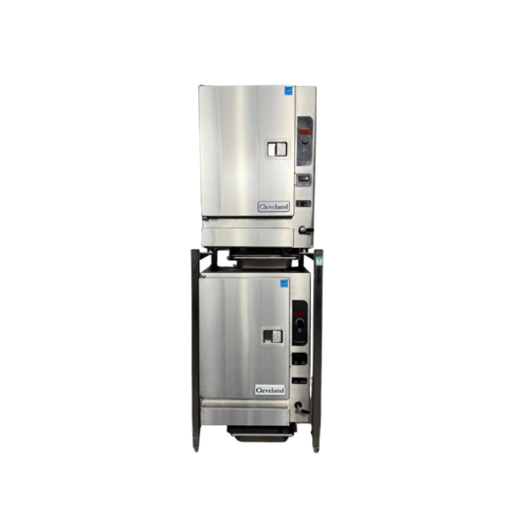 Cleveland (2) 22CCGT66 - SteamChef™ 6 Convection Steamers Double Stacked, Gas, Connectionless