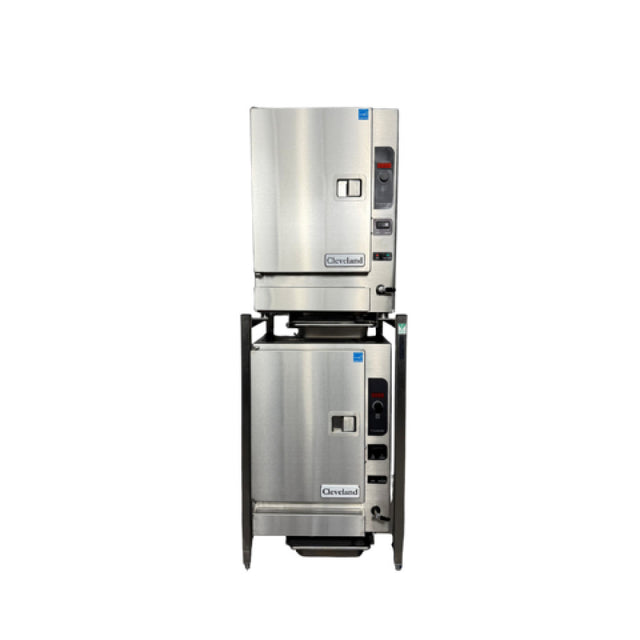 Cleveland (2) 22CCGT66 - SteamChef™ 6 Convection Steamers Double Stacked, Gas, Connectionless