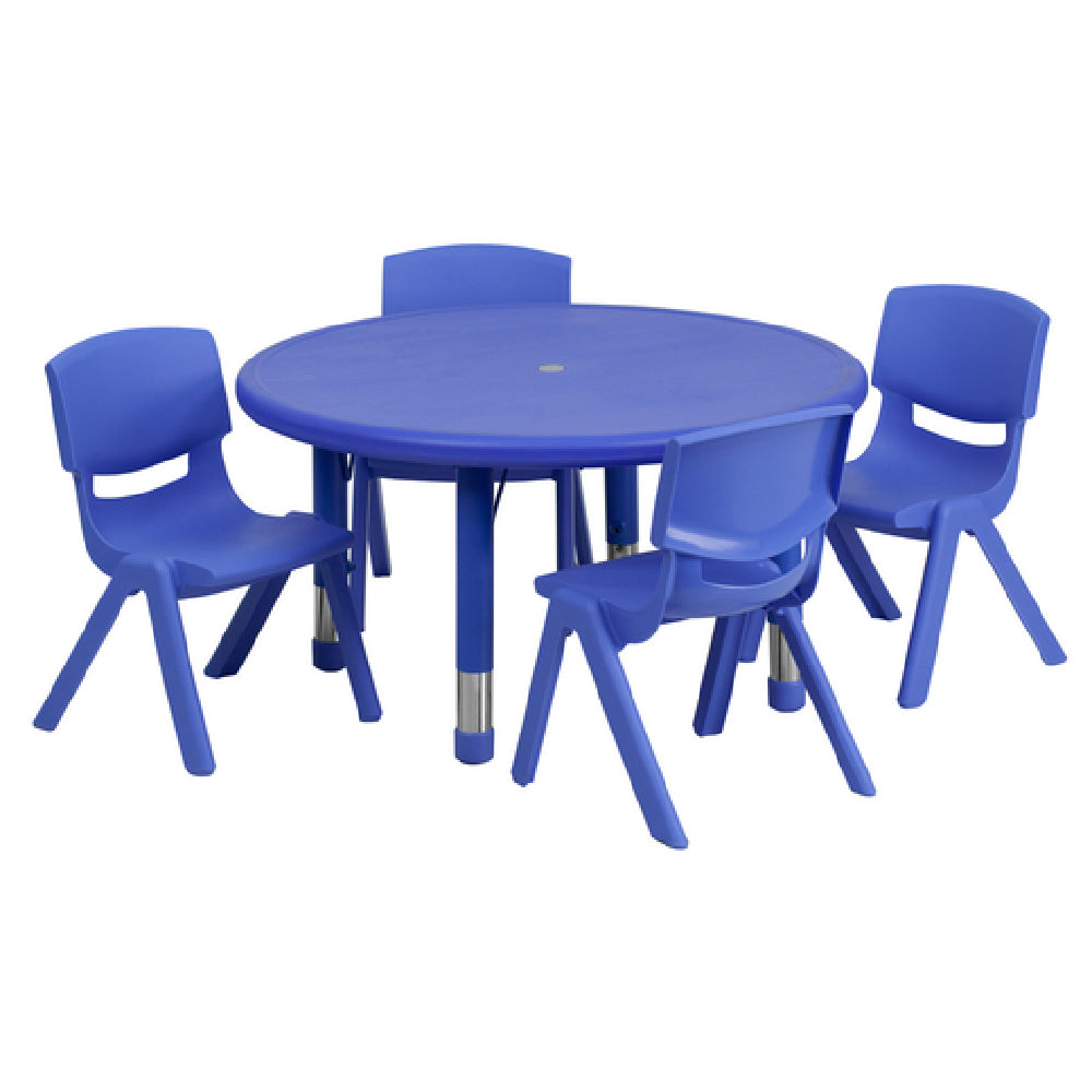 Flash Furniture YU-YCX-0073-2-ROUND-TBL-BLUE-E-GG Preschool Activity Table Set