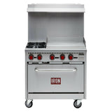 Iron Range IR-2B24G Commercial Range Natural Gas 36"W